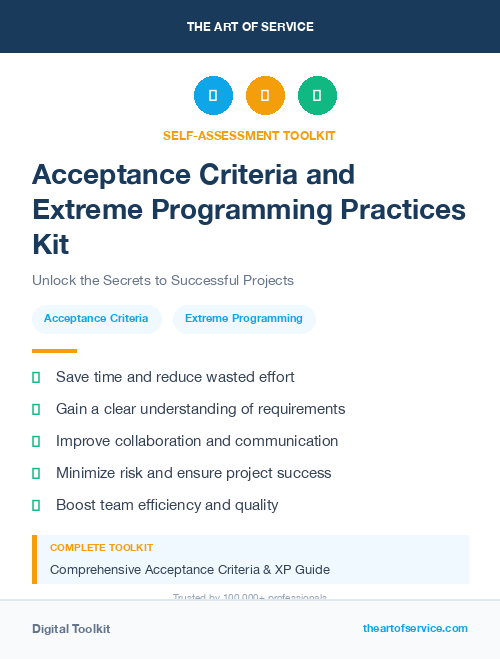 Acceptance Criteria and Extreme Programming Practices Kit