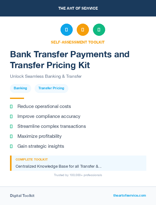 Bank Transfer Payments and Transfer Pricing Kit