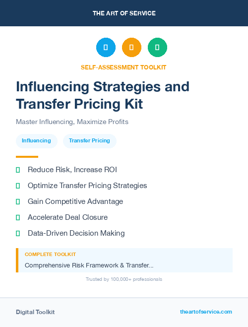 Influencing Strategies and Transfer Pricing Kit