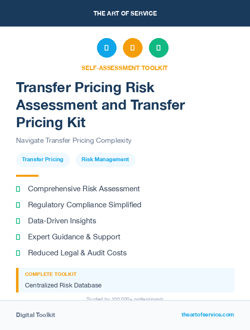 Transfer Pricing Risk Assessment and Transfer Pricing Kit