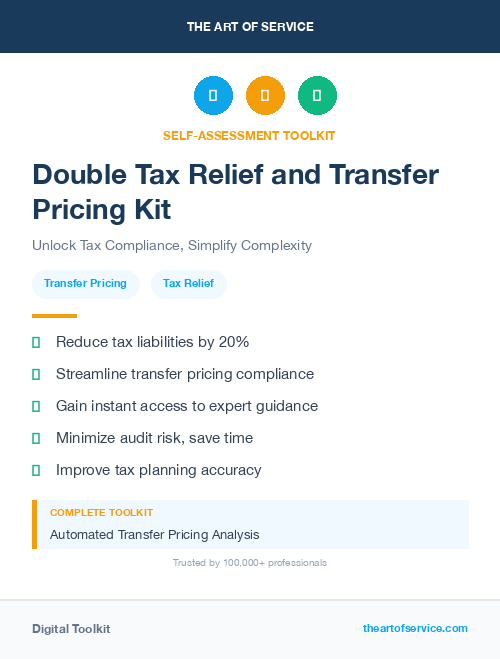 Double Tax Relief and Transfer Pricing Kit