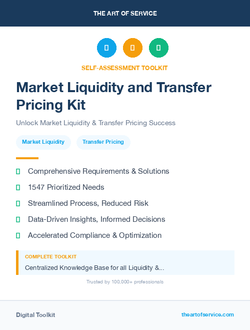 Market Liquidity and Transfer Pricing Kit