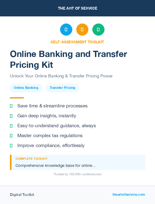 Online Banking and Transfer Pricing Kit