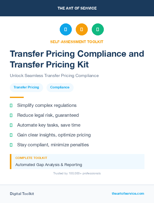 Transfer Pricing Compliance and Transfer Pricing Kit