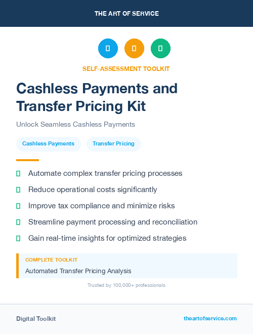 Cashless Payments and Transfer Pricing Kit