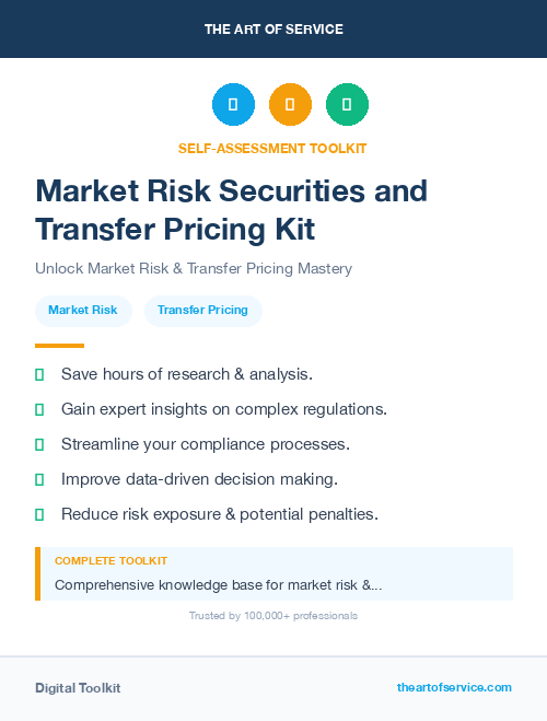 Market Risk Securities and Transfer Pricing Kit