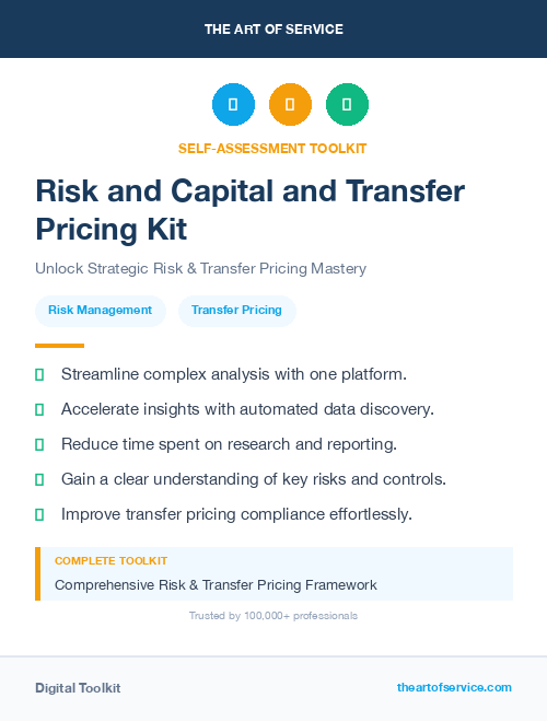 Risk and Capital and Transfer Pricing Kit
