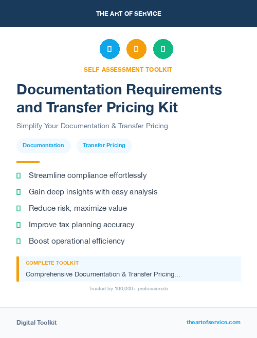 Documentation Requirements and Transfer Pricing Kit
