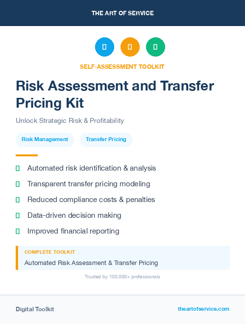Risk Assessment and Transfer Pricing Kit