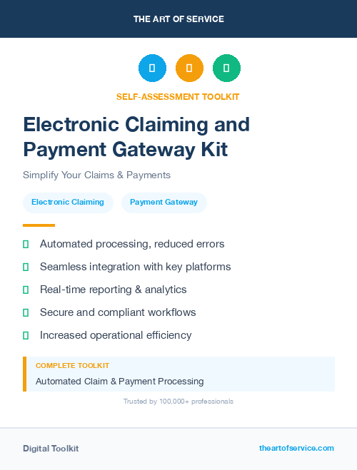 Electronic Claiming and Payment Gateway Kit