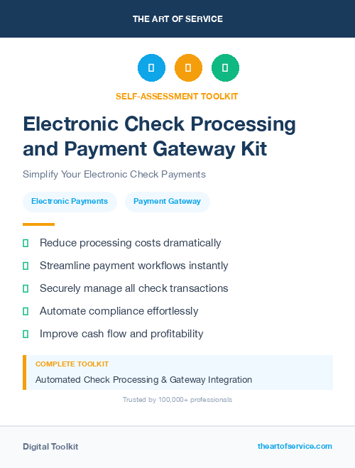Electronic Check Processing and Payment Gateway Kit