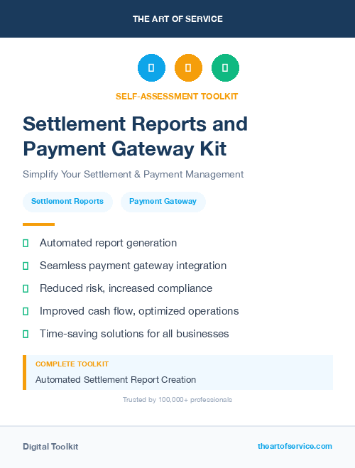 Settlement Reports and Payment Gateway Kit