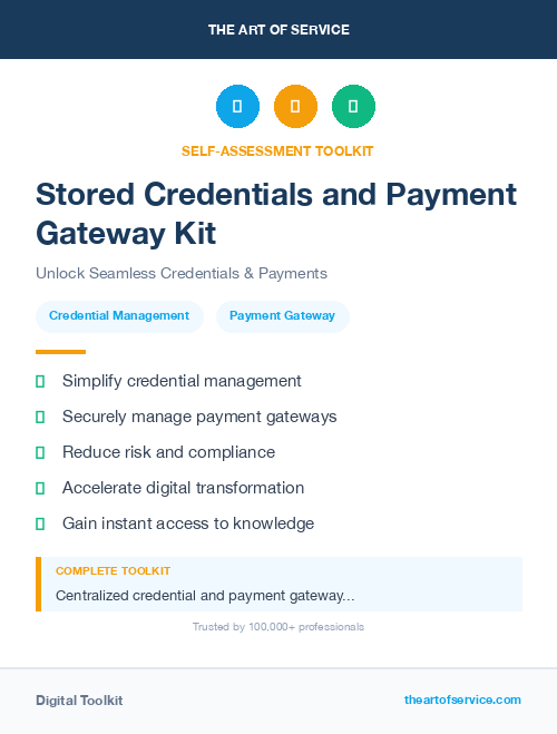 Stored Credentials and Payment Gateway Kit