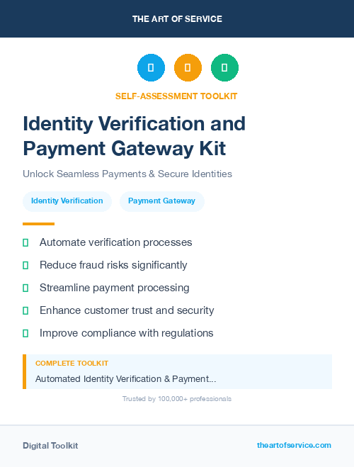 Identity Verification and Payment Gateway Kit