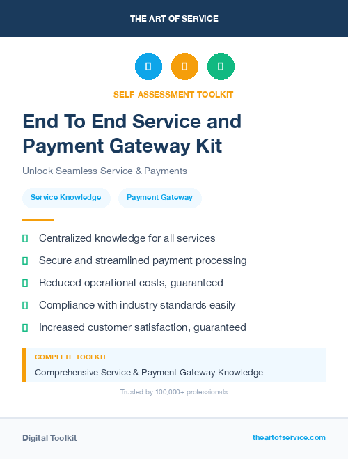 End To End Service and Payment Gateway Kit
