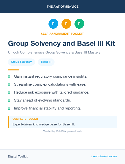 Group Solvency and Basel III Kit