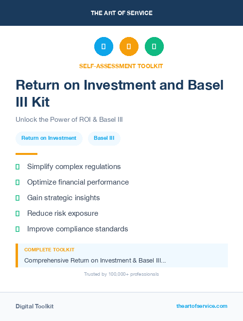 Return on Investment and Basel III Kit