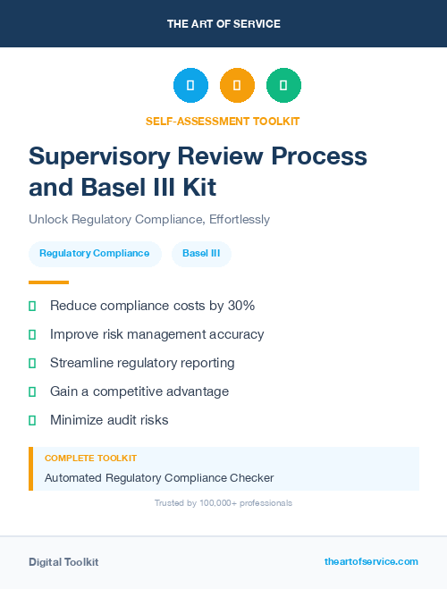 Supervisory Review Process and Basel III Kit