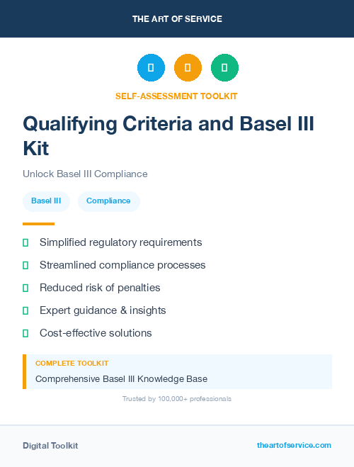 Qualifying Criteria and Basel III Kit