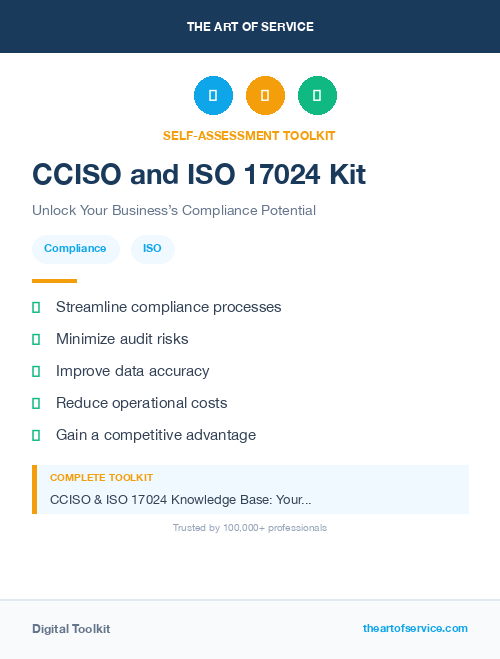 CCISO and ISO 17024 Kit