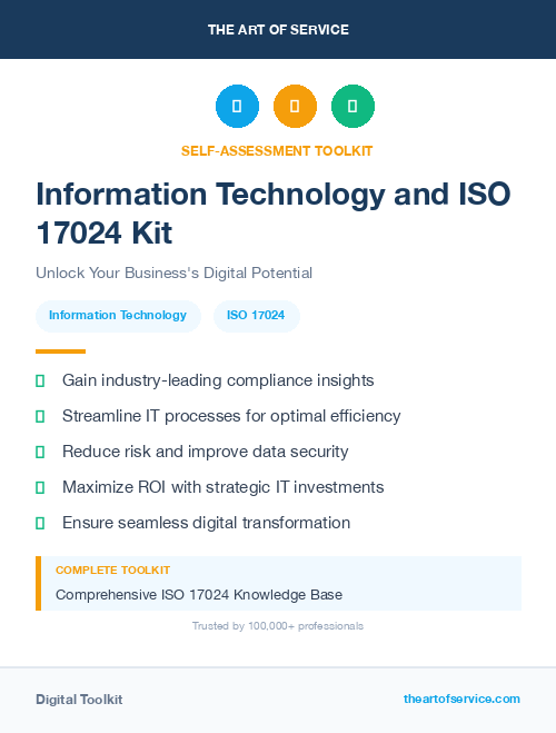 Information Technology and ISO 17024 Kit