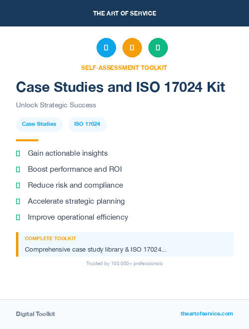 Case Studies and ISO 17024 Kit