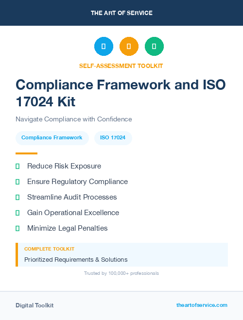 Compliance Framework and ISO 17024 Kit