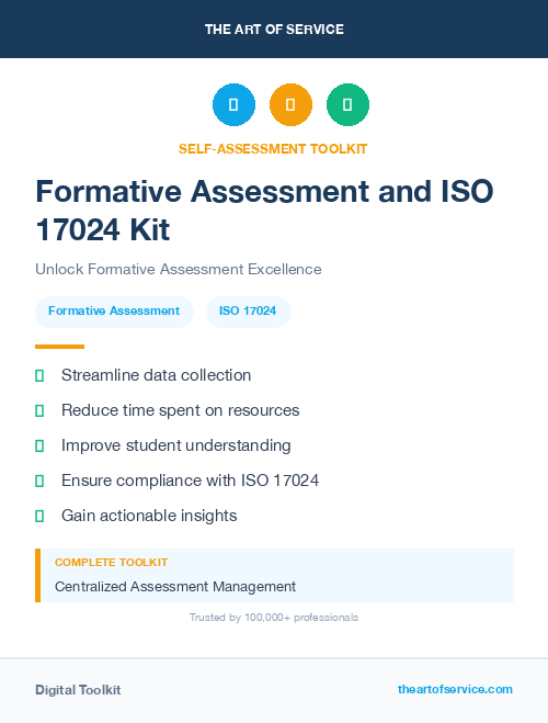 Formative Assessment and ISO 17024 Kit