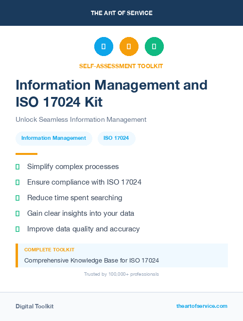 Information Management and ISO 17024 Kit