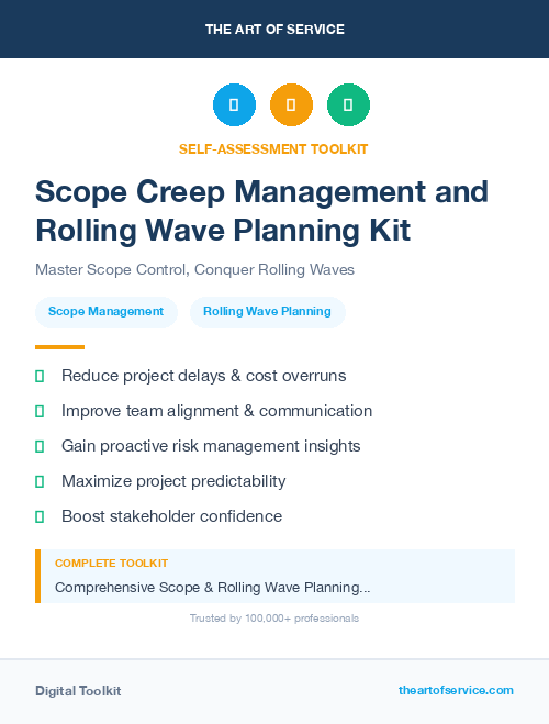 Scope Creep Management and Rolling Wave Planning Kit