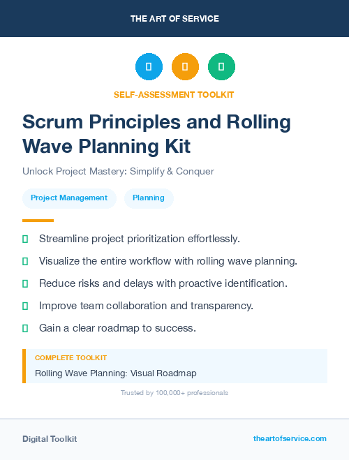 Scrum Principles and Rolling Wave Planning Kit
