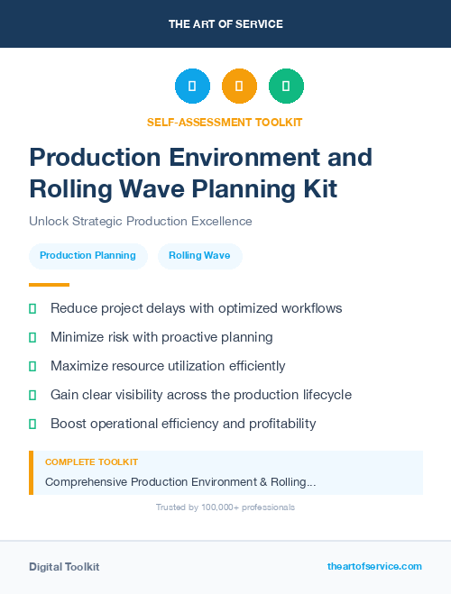 Production Environment and Rolling Wave Planning Kit