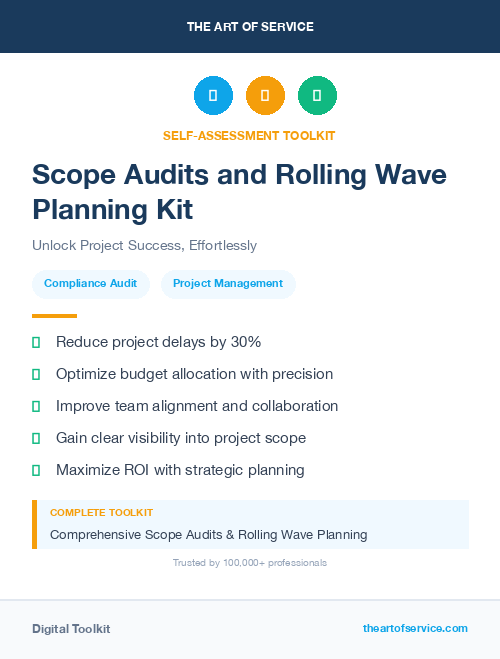 Scope Audits and Rolling Wave Planning Kit