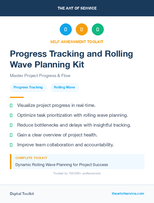 Progress Tracking and Rolling Wave Planning Kit