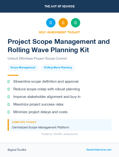 Project Scope Management and Rolling Wave Planning Kit