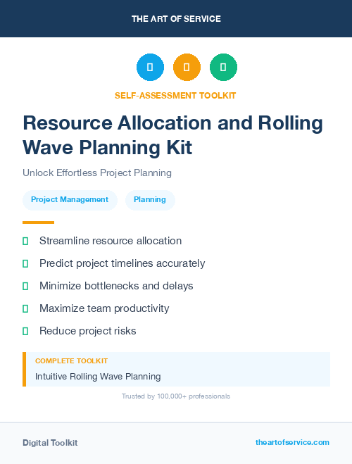 Resource Allocation and Rolling Wave Planning Kit