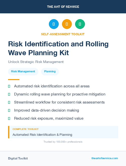 Risk Identification and Rolling Wave Planning Kit