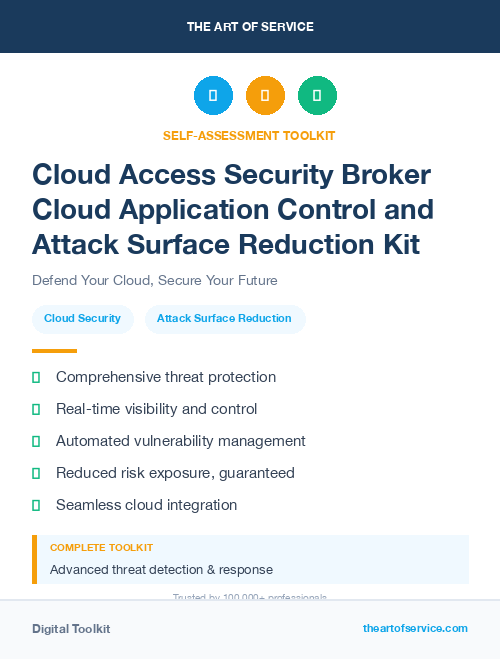Cloud Access Security Broker Cloud Application Control and Attack Surface Reduction Kit