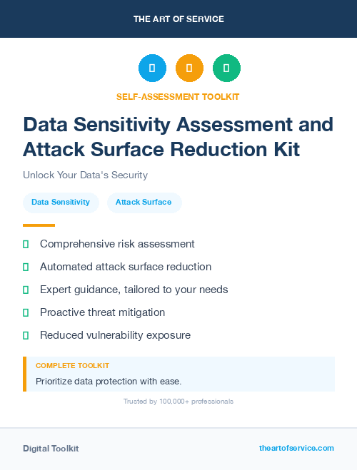 Data Sensitivity Assessment and Attack Surface Reduction Kit