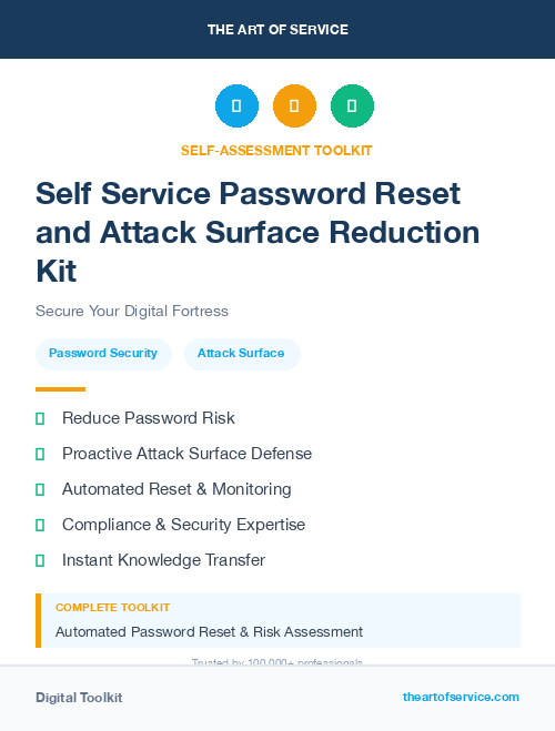Self Service Password Reset and Attack Surface Reduction Kit