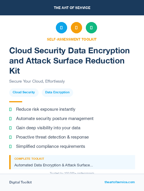 Cloud Security Data Encryption and Attack Surface Reduction Kit