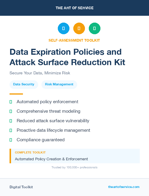 Data Expiration Policies and Attack Surface Reduction Kit