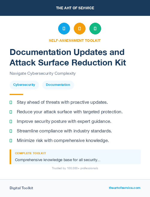 Documentation Updates and Attack Surface Reduction Kit