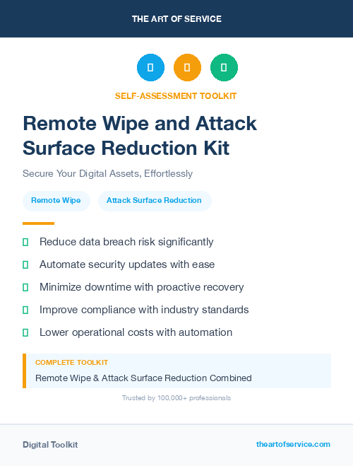 Remote Wipe and Attack Surface Reduction Kit