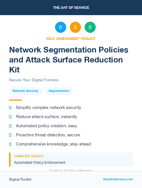 Network Segmentation Policies and Attack Surface Reduction Kit