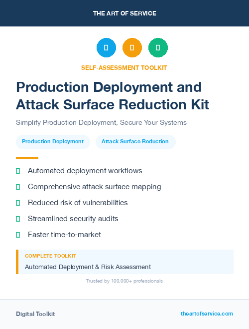 Production Deployment and Attack Surface Reduction Kit