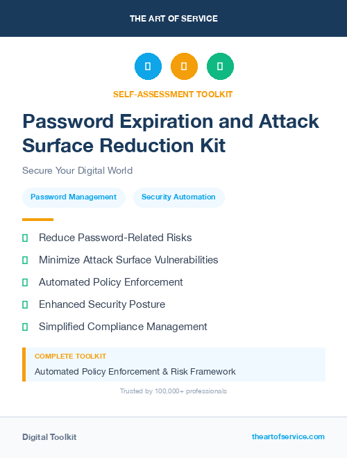 Password Expiration and Attack Surface Reduction Kit
