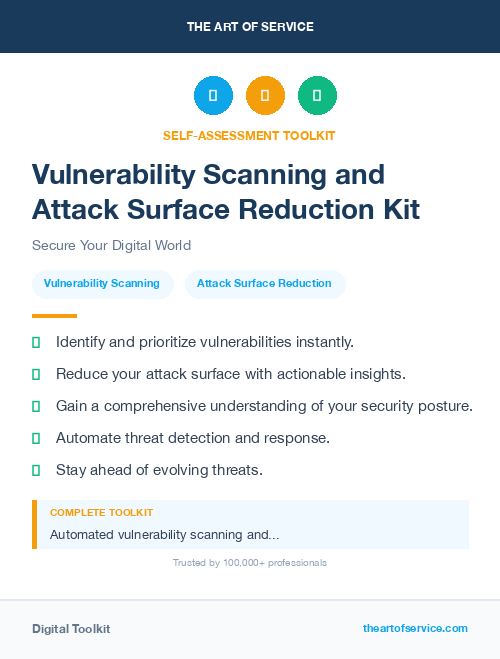 Vulnerability Scanning and Attack Surface Reduction Kit