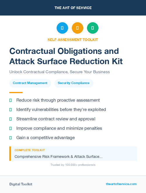Contractual Obligations and Attack Surface Reduction Kit