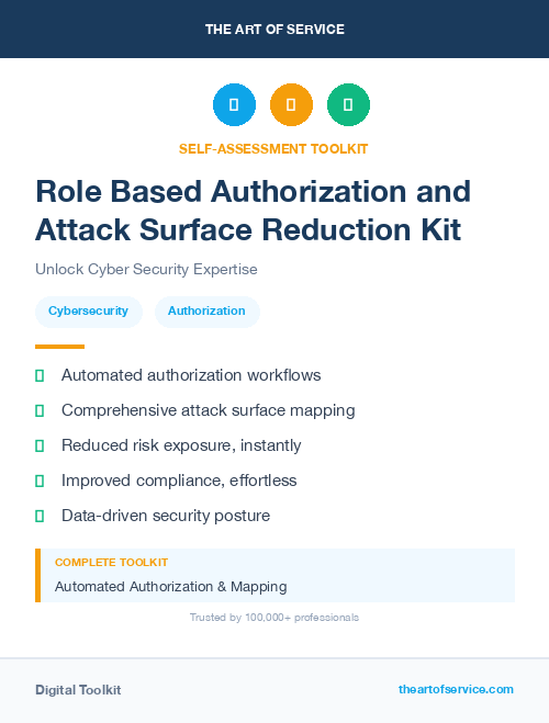 Role Based Authorization and Attack Surface Reduction Kit